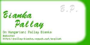 bianka pallay business card